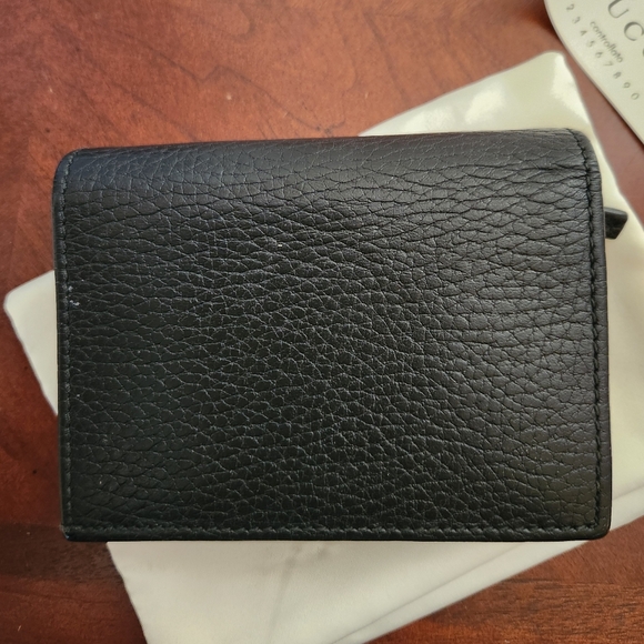 Gucci Pebbled Calfskin Butterfly Bifold Card Case Wallet - Picture 11 of 12